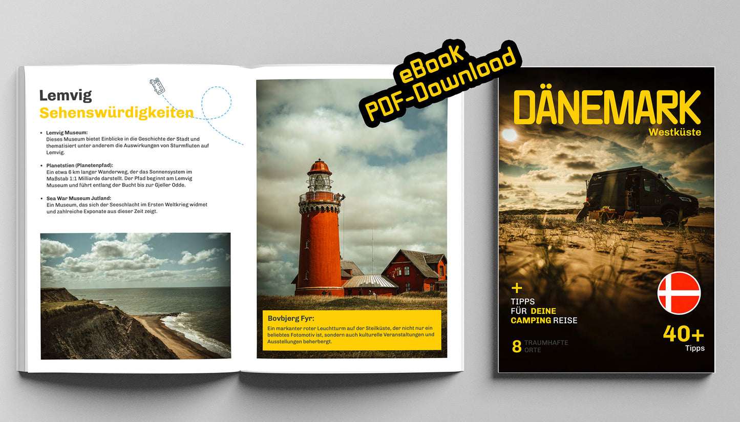 Bergbrise Dänemark Guide – Dein Camping-Reiseführer für die Nordseeküste im Wohnmobil (eBook / PDF-Download)