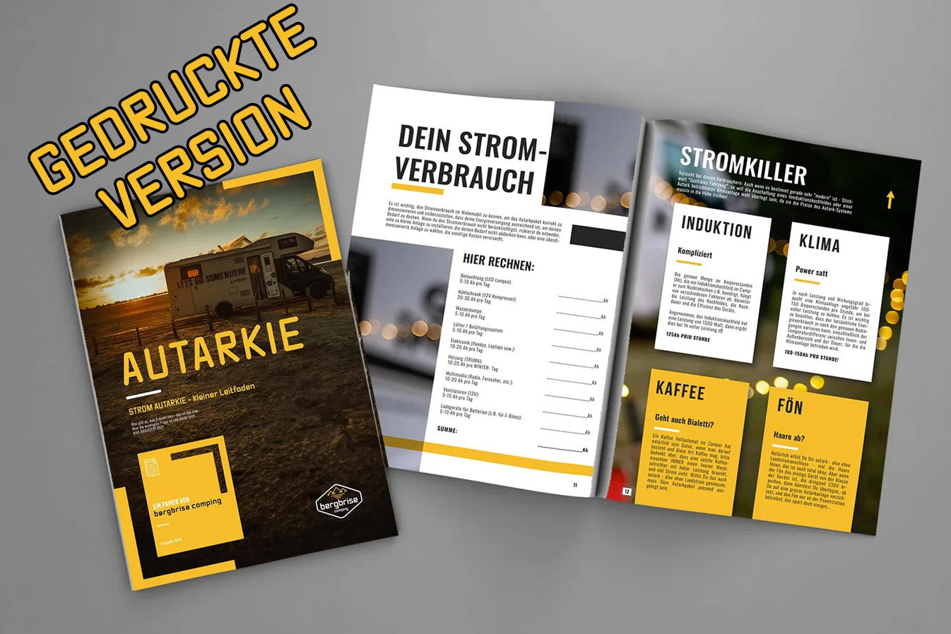 Bergbrise Autark Leitfaden für Wohnmobile und Campervans (GEDRUCKTE VERSION)