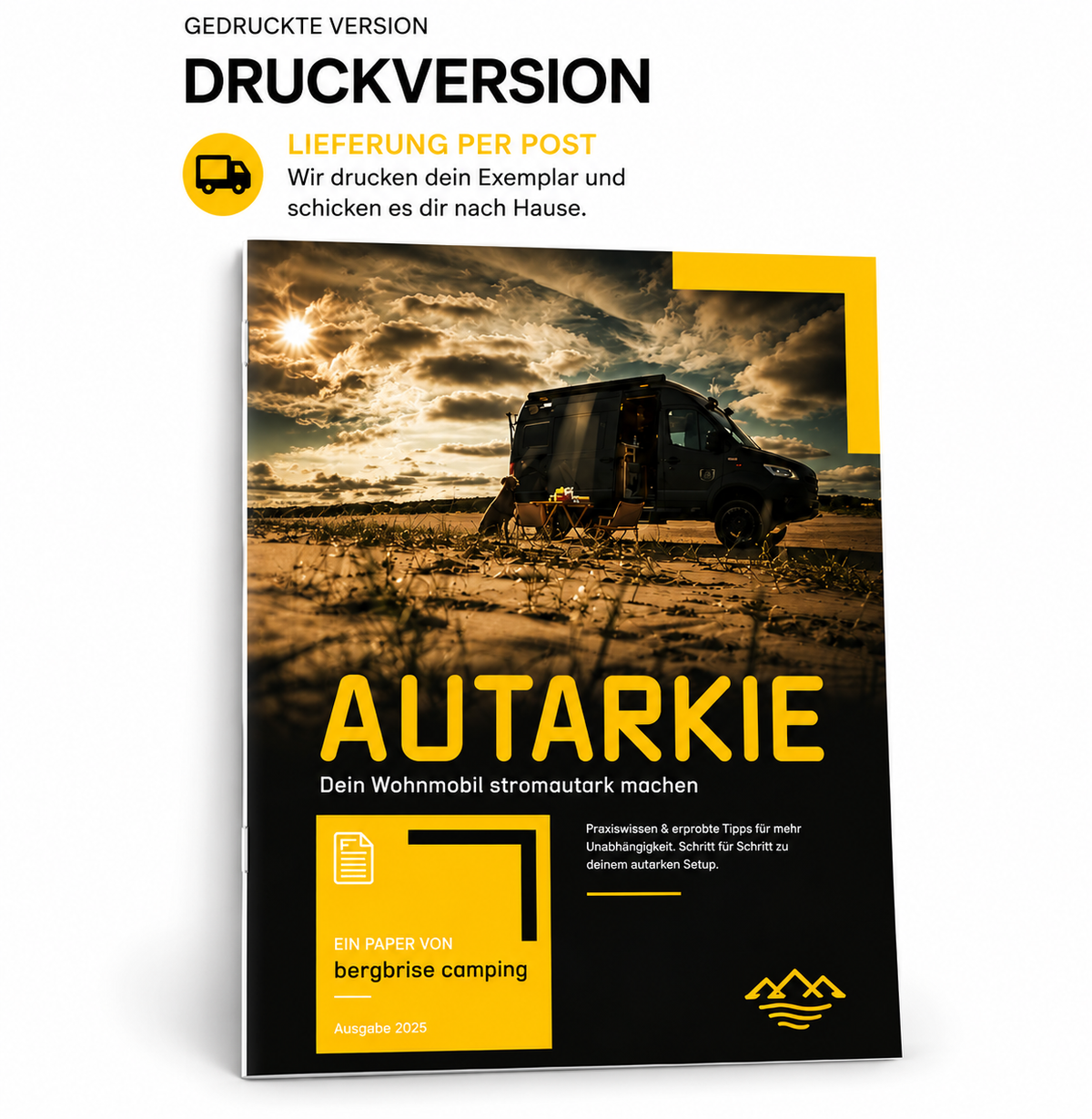 Bergbrise Autark Leitfaden für Wohnmobile und Campervans (GEDRUCKTE VERSION)